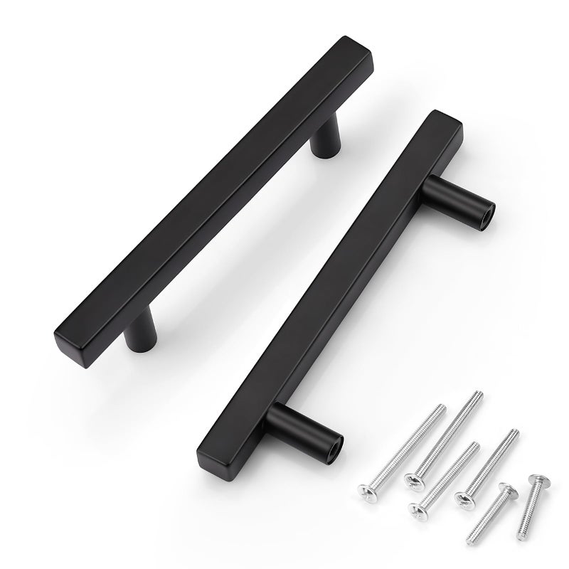 KNOBWELL 20 Pack 3.75 Inch Modern Kitchen Cabinet Handles Euro Style Stainless Steel Cabinet Pulls, Kitchen Cupboard Handles Hole Center 3-3/4", Overall Length 6" - Image 1